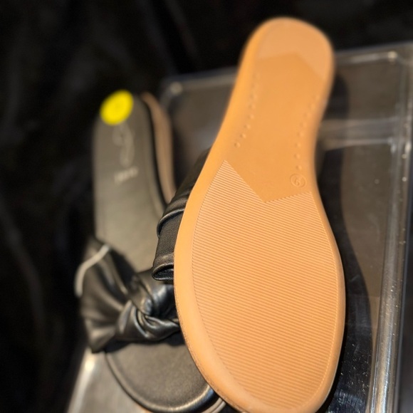 Joie Black Satin Bow Sandals - Picture 5 of 11